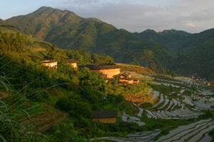 Tulou, the round or square of fortress-like buildings in Fujian