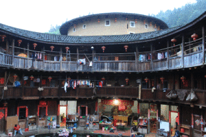 The fortress-like round earth building of Kejia, known as Hakka , in west Xiamen